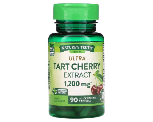 Nature's Truth, Ultra Tart Cherry Extract, 1,200 mg, 90 Quick Release Capsules Nature's Truth, Ultra Tart Cherry Extract, 1,200 mg, 90 Quick Release Capsules