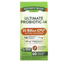 Nature's Truth, Ultimate Probiotic-14, 25 Billion, 60 Vegetarian Capsules
