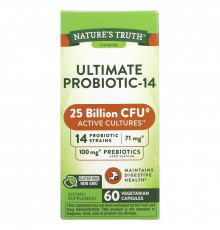 Nature's Truth, Ultimate Probiotic-14, 25 Billion, 60 Vegetarian Capsules