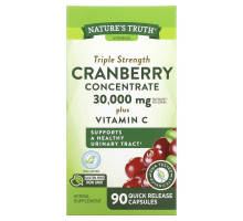 Nature's Truth, Triple Strength Cranberry Concentrate Plus Vitamin C, 15,000 mg, 90 Quick Release Capsules