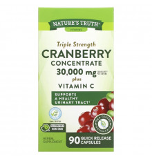Nature's Truth, Triple Strength Cranberry Concentrate Plus Vitamin C, 15,000 mg, 90 Quick Release Capsules