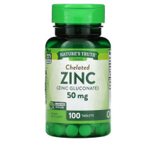 Nature's Truth, Chelated Zinc, 50 mg, 100 Tablets