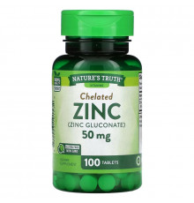 Nature's Truth, Chelated Zinc, 50 mg, 100 Tablets
