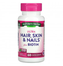 Nature's Truth, Ultra Hair, Skin & Nails плюс биотин, 60 капсул в оболочке