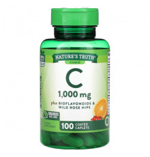 Витамин C Nature's Truth, Витамин C, 1000 мг, 100 капсул в оболочке