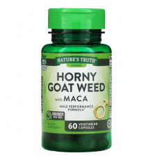 Мужское здоровье Nature's Truth, Травка из Horny Goat Weed с макой, 60 вегетарианских капсул