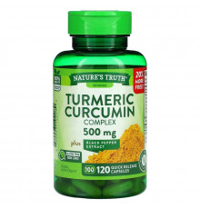 Nature's Truth, Turmeric Curcumin Complex Plus Black Pepper Extract, 500 mg, 120 Quick Release Capsules