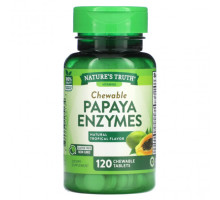 Пищеварительные ферменты Chewable Papaya Enzymes, Natural Tropical, 120 Chewable Tablets