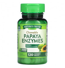 Пищеварительные ферменты Chewable Papaya Enzymes, Natural Tropical, 120 Chewable Tablets