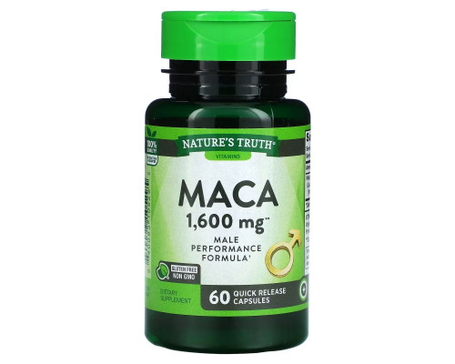 Nature's Truth, Maca, 1,600 mg, 60 Quick Release Capsules Nature's Truth, Maca, 1,600 mg, 60 Quick Release Capsules