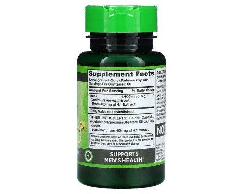 Nature's Truth, Maca, 1,600 mg, 60 Quick Release Capsules Nature's Truth, Maca, 1,600 mg, 60 Quick Release Capsules