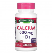 Nature's Truth, Calcium + D3, 60 Coated Caplets