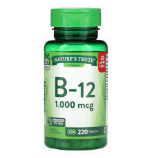 Витамины группы B Nature's Truth, Витамин B-12, 1000 мкг, 220 таблеток