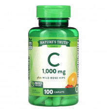 Nature's Truth, Vitamin C Plus Wild Rose Hips, 1,000 mg, 100 Caplets
