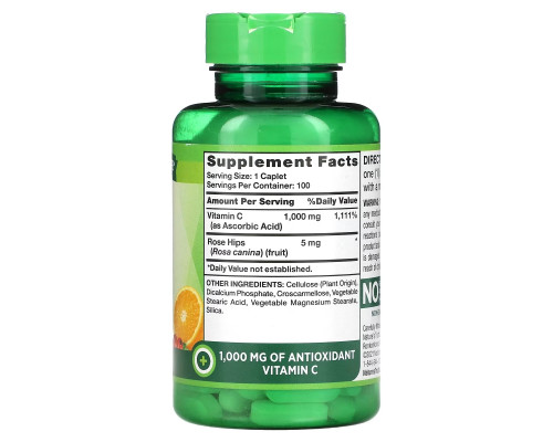 Nature's Truth, Vitamin C Plus Wild Rose Hips, 1,000 mg, 100 Caplets Nature's Truth, Vitamin C Plus Wild Rose Hips, 1,000 mg, 100 Caplets