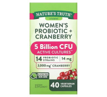 Nature's Truth, Women's Probiotic + Cranberry, 40 Vegetarian Capsules