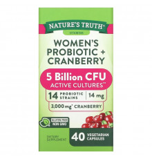 Nature's Truth, Women's Probiotic + Cranberry, 40 Vegetarian Capsules