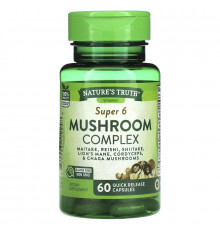Nature's Truth, Super 6 Mushroom Complex, 60 Quick Release Capsules