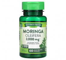 Суперфуды Nature's Truth, Moringa Oleifera, 3000 мг, 60 капсул с быстрым высвобождением