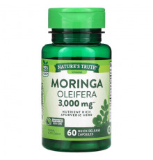 Суперфуды Nature's Truth, Moringa Oleifera, 3000 мг, 60 капсул с быстрым высвобождением