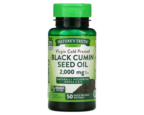 Nature's Truth, Black Cumin Seed Oil, 1,000 mg, 50 Quick Release Softgels