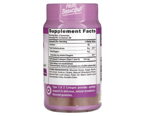 Nature's Truth, Beauty Collagen Gummies, Types 1 + 3, Natural Strawberry, 60 Gummies Nature's Truth, Beauty Collagen Gummies, Types 1 + 3, Natural Strawberry, 60 Gummies