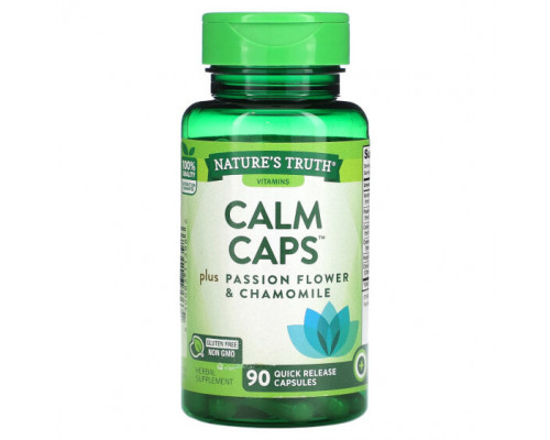 Улучшение памяти и работы мозга Nature's Truth, Calm Caps, 90 капсул с быстрым высвобождением Улучшение памяти и работы мозга Nature's Truth, Calm Caps, 90 капсул с быстрым высвобождением