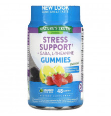 Nature's Truth, Stress Support + GABA, L-Theanine, Natural Lemon & Strawberry, 48 Gummies