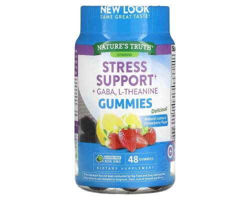 Nature's Truth, Stress Support + GABA, L-Theanine, Natural Lemon & Strawberry, 48 Gummies Nature's Truth, Stress Support + GABA, L-Theanine, Natural Lemon & Strawberry, 48 Gummies