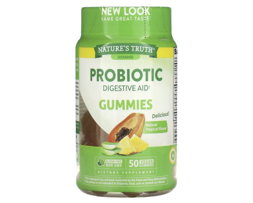Nature's Truth, Digestive Aid Gummies, Natural Tropical, 50 Vegan Gummies Nature's Truth, Digestive Aid Gummies, Natural Tropical, 50 Vegan Gummies
