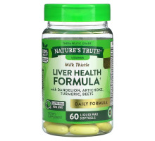 Nature's Truth, Gold Series Liver Health Formula, With Dandelion, Artichoke, Turmeric, Beets, 60 Liquid Max Softgels