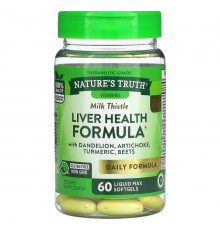 Nature's Truth, Gold Series Liver Health Formula, With Dandelion, Artichoke, Turmeric, Beets, 60 Liquid Max Softgels