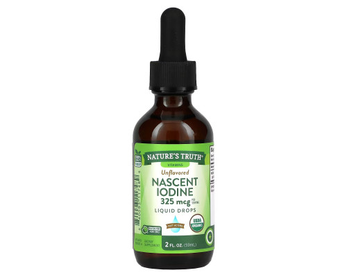 Nature's Truth, Vitamins, Nascent Iodine, Liquid Drops, Unflavored, 325 mcg, 2 fl oz (59 ml)