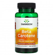 Swanson, Beta Carotene, 25,000 IU (7,500 mcg RAE), 300 Softgels