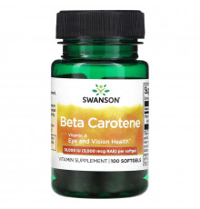 Swanson, Beta Carotene, 10,000 IU (3,000 mcg RAE), 100 Softgels