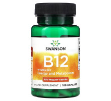 Swanson, Vitamin B12, 500 mg, 100 Capsules
