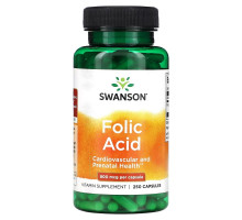Swanson, Folic Acid, 800 mcg, 250 Capsules
