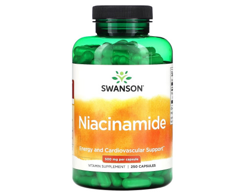 Swanson, Niacinamide, 500 mg, 250 Capsules Swanson, Niacinamide, 500 mg, 250 Capsules