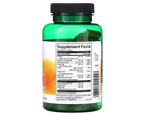 Swanson, Balance B-100 Complex, High Potency, 100 Capsules Swanson, Balance B-100 Complex, High Potency, 100 Capsules