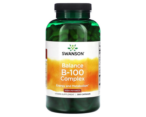 Swanson, Balance B-100 Complex, High Potency, 300 Capsules Swanson, Balance B-100 Complex, High Potency, 300 Capsules