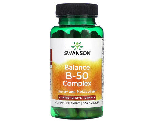 Swanson, Balance B-50 Complex, 100 Capsules Swanson, Balance B-50 Complex, 100 Capsules
