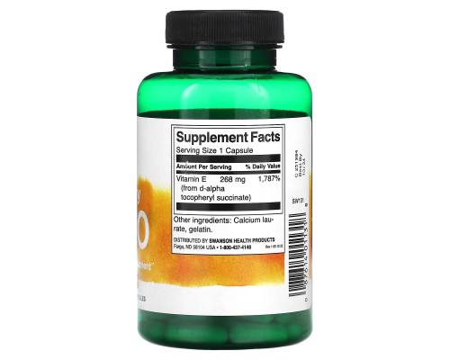 Swanson, Natural Dry E-400, 268 mg (400 IU), 100 Capsules Swanson, Natural Dry E-400, 268 mg (400 IU), 100 Capsules
