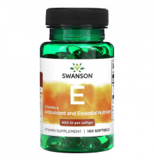 Swanson, Vitamin E, 400 IU, 100 Softgels