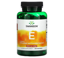 Swanson, Vitamin E, 400 IU, 250 Softgels