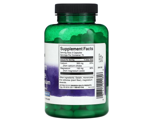 Swanson, Calcium Citrate Plus Magnesium, 150 Capsules Swanson, Calcium Citrate Plus Magnesium, 150 Capsules