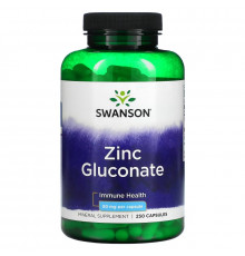 Swanson, Zinc Gluconate, 50 mg, 250 Capsules