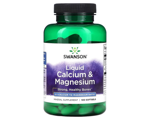 Swanson, Liquid Calcium & Magnesium, 100 Softgels Swanson, Liquid Calcium & Magnesium, 100 Softgels