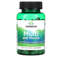 Swanson, Мультивитамины и минералы, 100 капсул