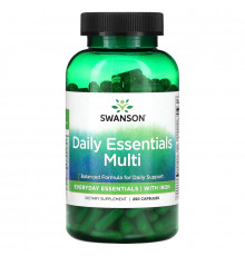 Swanson, Daily Essential Multi with Iron, 250 Capsules