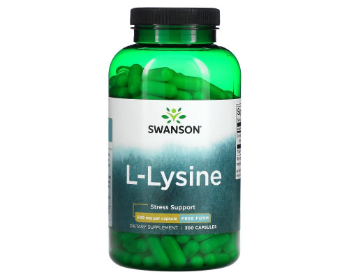 Swanson, L-lysine, 500 mg, 300 Capsules Swanson, L-lysine, 500 mg, 300 Capsules